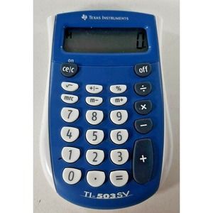 Texas Instruments TI-503SV Handheld Calculator Eight Digit LCD Blue Pocket Size